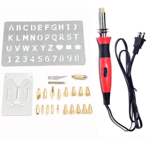 TOPEAST 110V 0-15-30W US PLUG Hobbycraft Pyrography Wood Burning pen set Adjustable Temperature Pyrography Tool