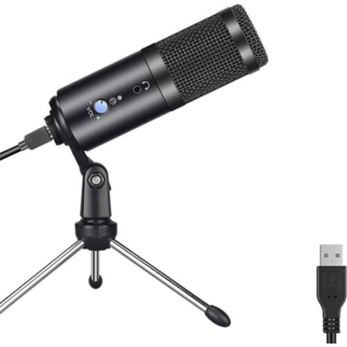 USB Condenser Microphone For Computer Studio Microphone For BM 800 YouTube Gaming Recording Mic With Stand Shock Mount Durable