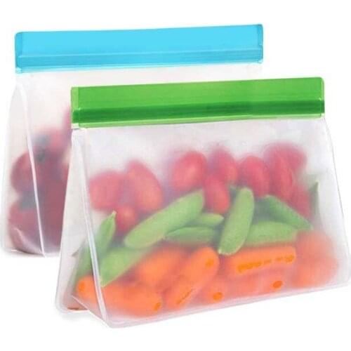 Zip Lock Fresh-keeping Bag Stereoscopic PEVA Refrigerator Food Storage Package Bag Reclosable Vacuum Organizer Kitchen Product