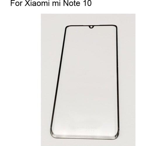 High quality For Xiaomi mi Note 10 Front Outer Glass Lens Touch Screen Outer Glass without Flex cable For Xiaomi mi Note10