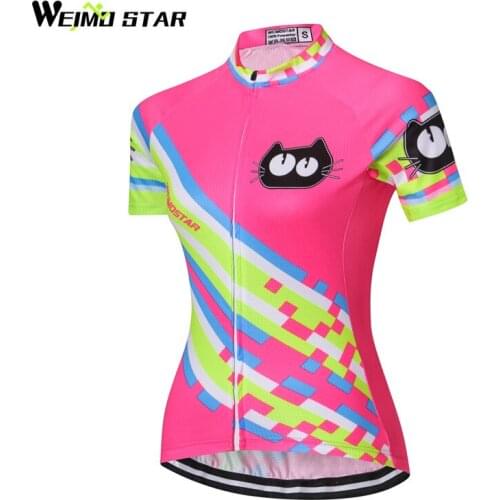 Weimostar 2018 Breathable Cycling Jersey For Women MTB Cycling Clothing Summer Girls Road Bicycle Jersey Bike Wear Clothes Ropa