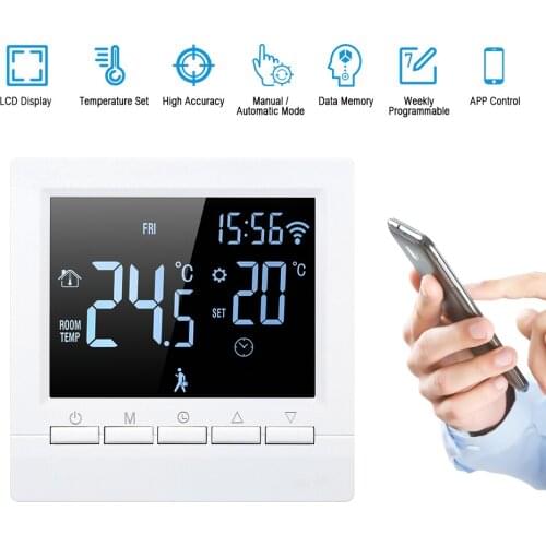 WiFi Smart Thermostat APP Control LCD Display Waterproof Temperature Controller for Electric floor Heating AC 230V 16A