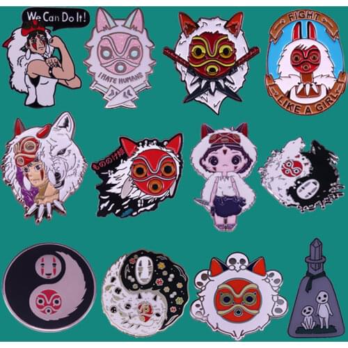 Beautiful Princess Feminism Enamel Pins Brooch Collecting Ghost Lapel Badges Women Fashion Jewelry Gifts Adorn Backpack Collar