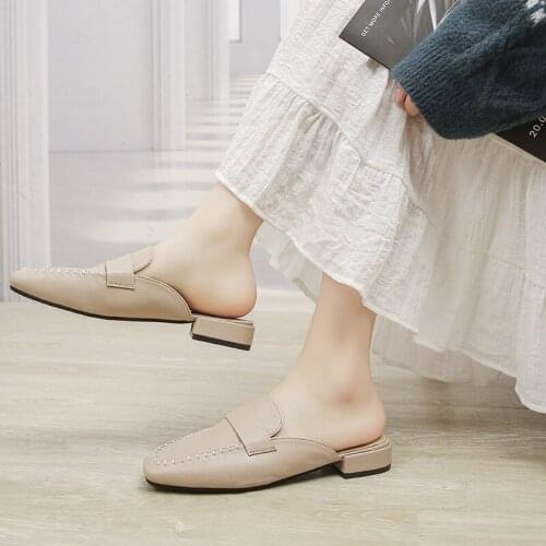 Women Slippers Spring Autumn Explosion Style Solid Color Bright Flat Sweet Comfortable Elegant Comfortable Slippers U24-17