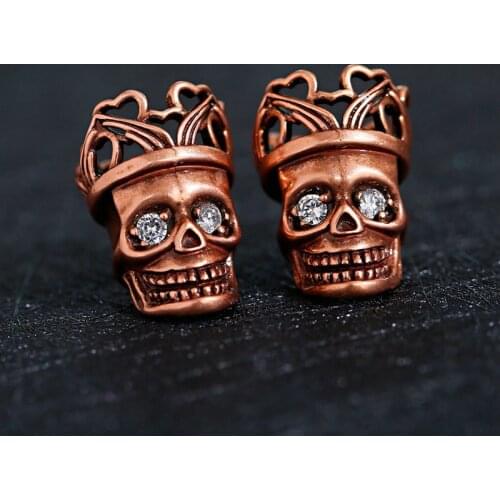 1PCS Charms Skeleton Antique Copper Bead Men Paracord Bracelet Keychain DIY Beads Lanyard Making Bracelet Jewelry Accessory