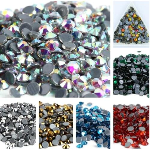 1440pcs/bag SS16(3.8~4.0mm) 40 Colors DMC Flatback Crystals Hot Fix Rhinestones, Glass Strass Sewing & Fabric Garment Rhinestone