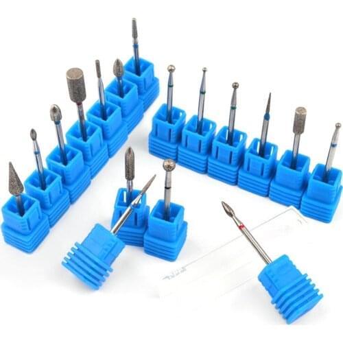 17 Styles Nail Drill Bit Tungsten Carbide Burrs Nail Cutter For Cuticle Manicure Drill Machine Nail Files Accessories