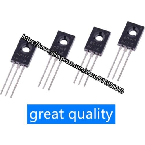 20pcs/lot New BD137/BD138/BD139/ BD140 PNP 1.5A 80V in-line TO-126 power transistor transistor