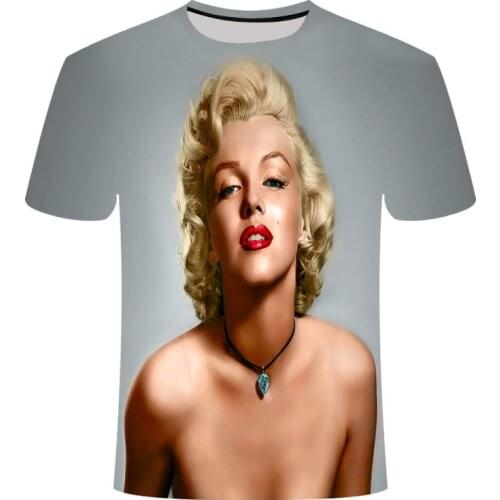 2019 Sexy Star Pinup Girl Marilyn Monroe T Shirt 3D Rose/Flag/Ballon Funny T-shirt For Men Women Casual Tshirt Clothing S-5XL