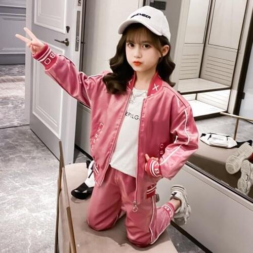 2020 Children Clothing Sets Cotton Autumn Sports Suits For 5 6 7 8 9 10 11 12 Years Old Girls Sportswear Casual Girls Tracksuits