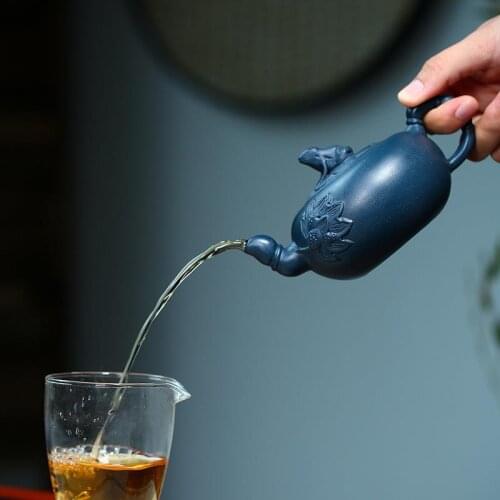 250ML Yixing Purple Clay Teapot Raw Ore Qingduanni Level Tea Pot Vintage Drinkkware Kung Fu Tea Set Zisha Pots for Birthday Gift