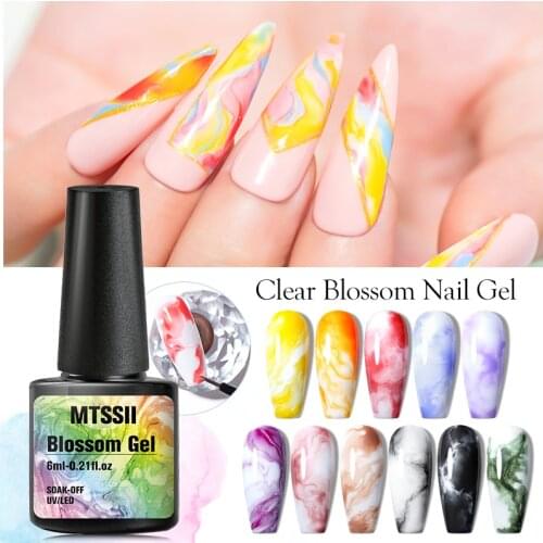 7ml/15ml Watercolor Ink Polish Blooming Nail Gel Smoke Effect Magic Smudge Bubble DIY Varnish Manicure Decoration Nail Salon Set