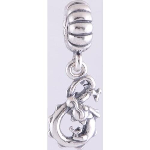 Animal Dragon Beads 925 Sterling Silver Screw Core Spacer Charm Beads Fits Original Pandora Charm Bracelet DIY Jewelry Making