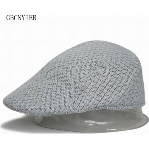 GBCNYIER Mesh Berets Male Spring Beret Men Casual Sport Visor Mesh Breathable Women Sun Hat Casual Unisex Mesh Cap