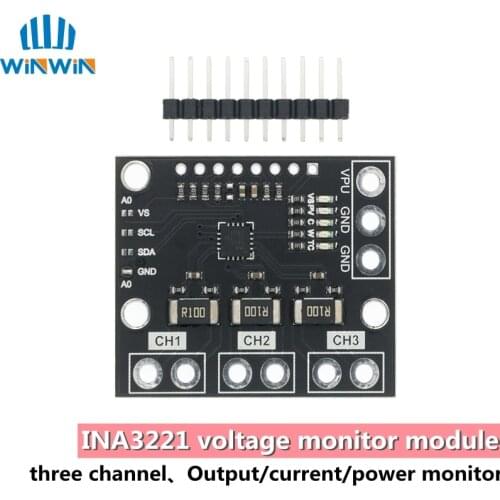 INA3221 Triple-Channel Module, High-Side Measurement, Shunt and Bus Voltage Monitor with I 2C- and SMBUS-Compatible Interface
