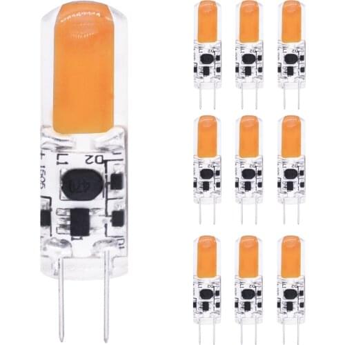 LED G4 Light Bulb COB 2W 12V for chandelier,Crystal lamp,Table Lamp (10 Pack)