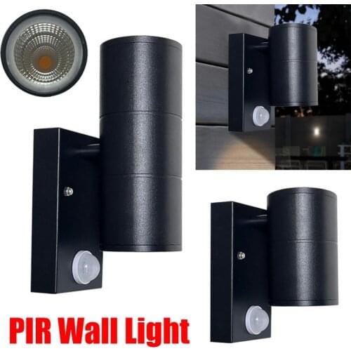 Outdoor PIR Wall Light Induction Movement Sensor PIR Motion Wall Light 10W LED Double Head Up Down Wall Lamps Lighting