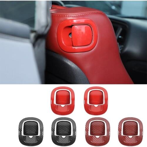 Fit for Dodge Challenger 2012+ Backrest Seat Adjustment Handle Button Cover Decoration Trim ABS Interior Car Accessories
