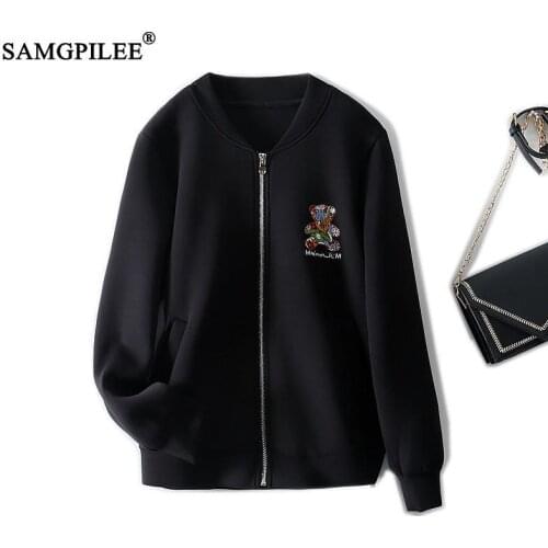 Женские черные куртки Samgpilee China At AliExpress