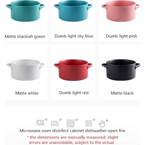 Nordic binaural ceramic soup pot household ceramic oven suitable for soup pot soup salad kitchen tableware