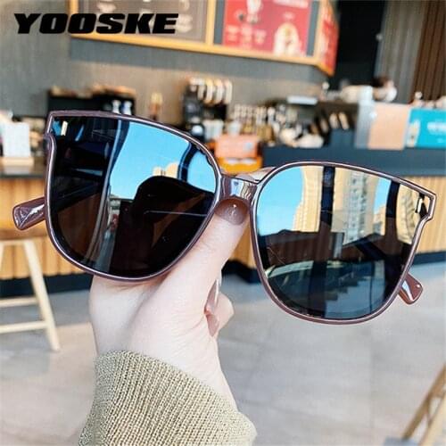 YOOSKE Polarized Sunglasses Women 2021 New Trend Classic Round Sun Glasses Mens Driving Shades Eyeglasses Male Vintage Sunglass