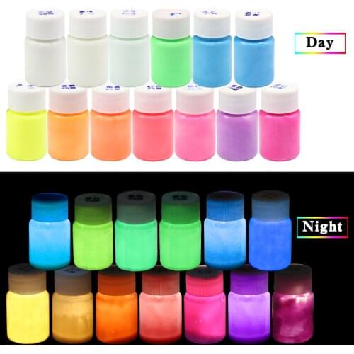 Glow in The Dark Paint Set Self-Luminous Phosphorescent Glowing Paints for Wall Body Painting