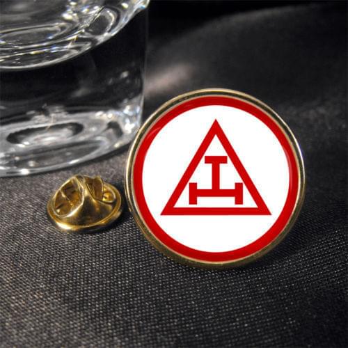 High quality Triple Tau Cross Masonic Lapel Pin Badge new custom round metal lapel badge pin cheap custom metal badges