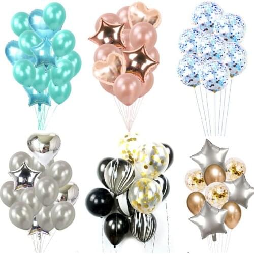 Creative Multi Confetti Balloons Happy Birthday Party ballon Decorations babyshower gender reveal balloons christmas Supplies