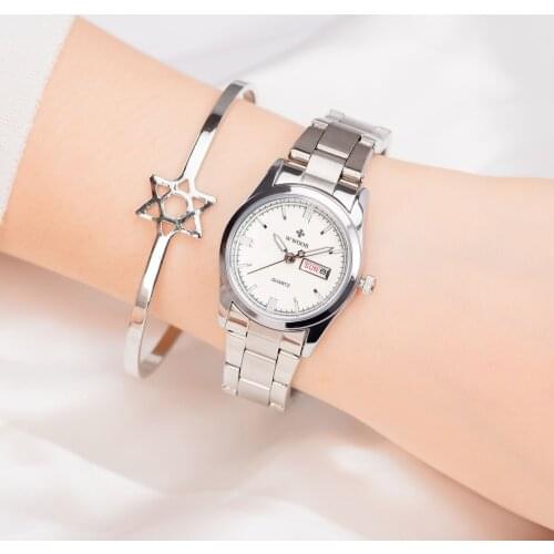 WWOOR 2021 New Top Brand Women Silver Luxury Watch Fashion Quartz Stainless Steel Elegant Waterproof Wristwatch Relogio Feminino