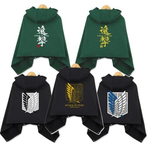 Anime Attack on Titan Winter Cape Shingeki no Kyojin Cloak Costumes Scouting Legion Thicken Cloak Cosplay Props Gift for Coser
