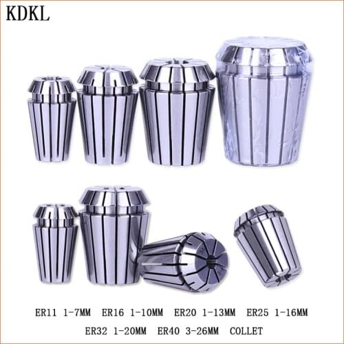 1PCS ER11 ER16 ER20 ER25 ER32 ER40 Spring Collet 1-26MM High Precision Collet Set For CNC Engraving Machine Lathe Mill Tool