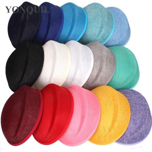 15 Colors 18CM Imitation Sinamay Fascinator Bases Hat New Hairwear Material Women Party Royal Races DIY Headpiece 5Pcs/Lot