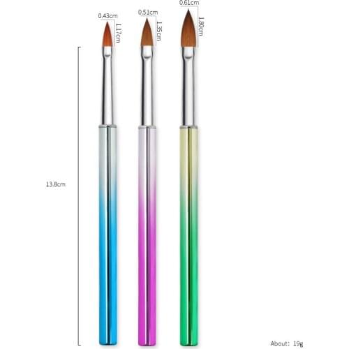 3 Pcs/Set Nail Art Painting Brush Acrylic UV Gel Extension Builder Flower Pattern DIY Drawing Pen Manicure Tool