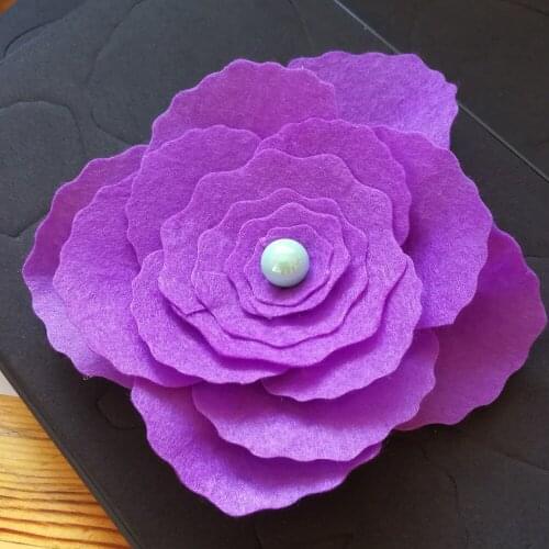 3D flower SMR-FL0067 wooden steel rule die with back case 120mm diameter