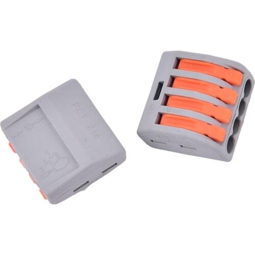 4 Pin conductor terminal block with lever fit 10Pcs/lot PCT-214 Universal Compact Wire Wiring Connectors Connector