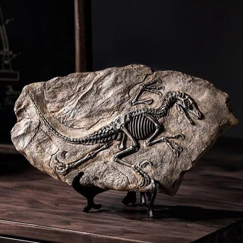 4 Styles Resin Dinosaur Fossil Ornaments Creative Handmade Crafts Statues for Home Decoration Sketch Supplies Window Prop Decor