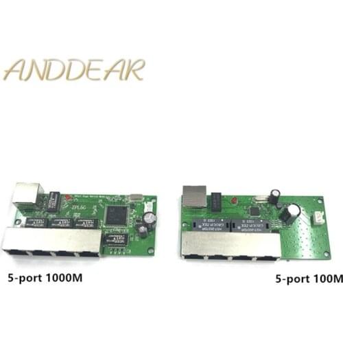 5-port Gigabit switch module is widely used in LED line 5 port 10/100/1000m contact port 5V-24V PCBA Motherboard