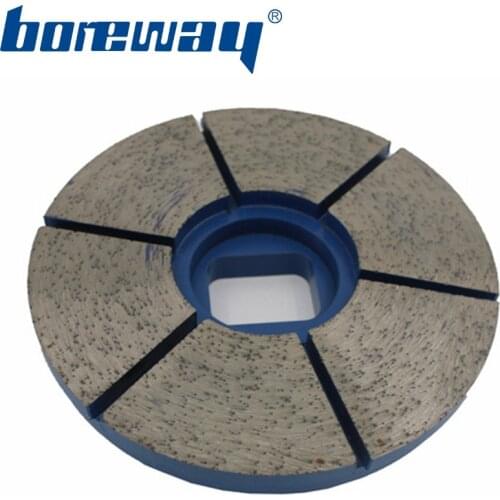 Boreway Supply D125x37.5x7T 50# 120# 220# One Piece Diamond Metal Snail Lock Grinding Wheel For Chamfering Granite Marble Stone