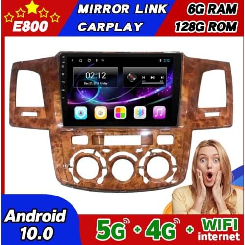 6GB Ram 128GB Rom Car Radio Stereo For Toyota Fortuner HILUX Revo Vigo GPS NAVIGATION Android 10 Multimedia Player Autoradio