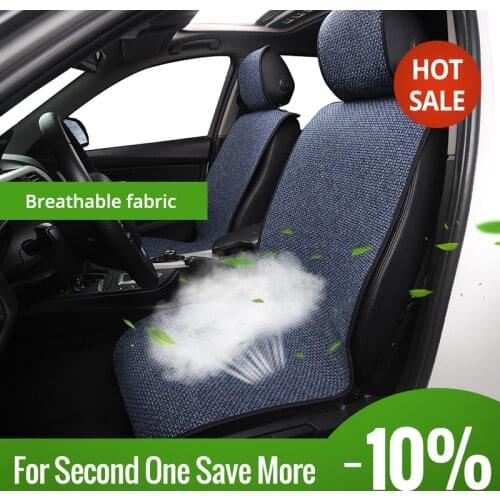Car Seat Cover Linen Front Seat Cushion Breathable And Comfortable Auto Parts Suitable For All Models