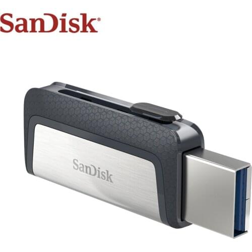 SanDisk USB 3.1 Flash Drive 128GB Memory Stick 64GB Pen Drive DUAL DRIVE OTG Type-C Memory Stick U Disk Mini USB 32GB