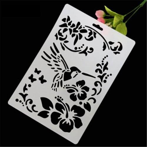 Toucan mold shield DIY cake scrapbook stencils hollow Embellishments printing lace ruler Valentines Day