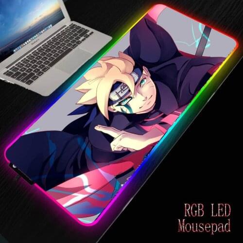 Mairuige Cartoon Anime Gaming Mouse Pad RGB Gamer Mousepad LED Extended Illuminated USB Keyboard Computer Mat Gaming Accessories