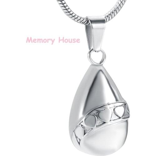 IJD9946 Heart Of The Eternal & Teardrop Cremation Ashes Jewelry - Free Engraving 316L Stainless Steel Keepsake Urn Pendants