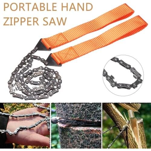 Pocket Hand Chainsaw Outdoor Survival Camping Hiking Wood Cutting Chain Saw for Gardening Survival Saw Hand Tools