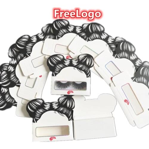 Special-shaped cardboard box little girl Wholesale False lashes Box Packaging Vendor Eyelash Box In Bulk Mink Eyelashes Makeup