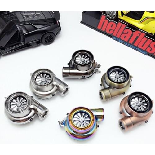 Creative Car USB Charging LED Turbine Key Chain Lighter, with Display Lamp Fan Blade Can Be Rotated