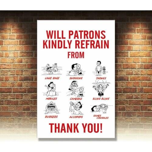SIGN METAL WALL PLAQUE SWIMMING POOL RULES HOT TUB funny humorous poster bar pub