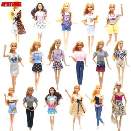 Fashion Doll Clothes For Barbie Doll Outfits Set Top Shirt Skirt Shorts Pajamas For Barbie Dress 1/6 Dolls Accessories Toys