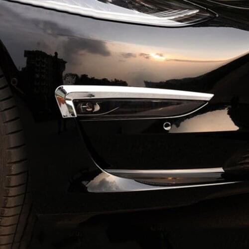 My Good Car stainless steel Headlights decorative sequins headlights eyebrows decorative patches for Tesla model 3 accessories